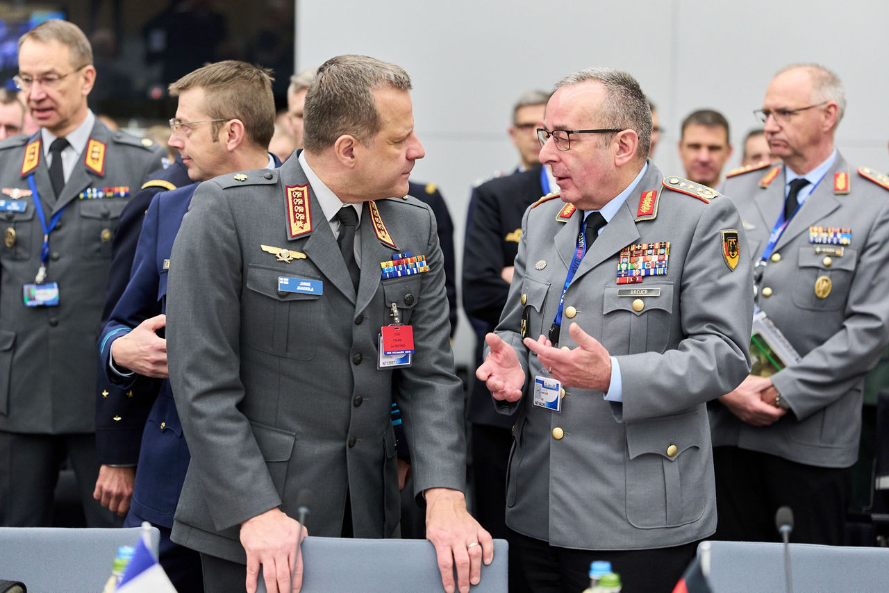 Left to Right - The Chief of Defence of Finland, General Janne Jaakkola, and the Chief of Defence of Germany, General Carsten Breuer