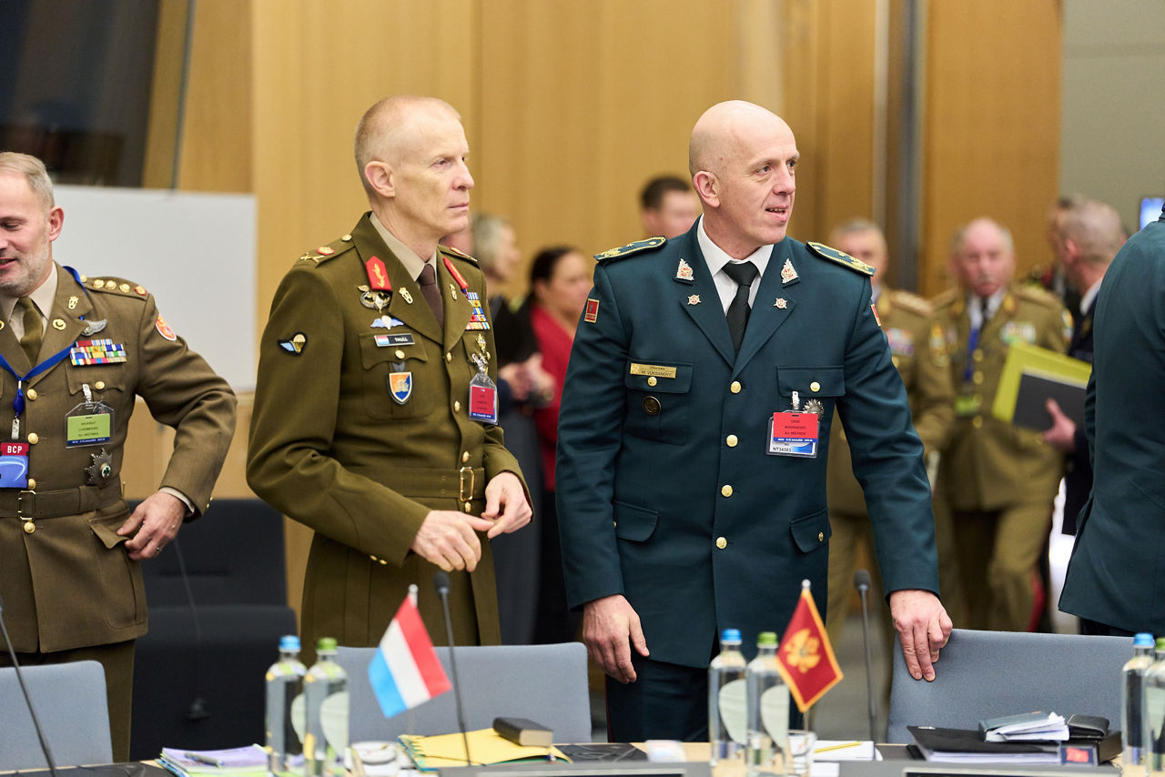 Left to Right - The Chief of Defence of Luxembourg, General Steve Thull, and the Chief of Defence of Montenegro, Brigadier General Miodrag Vuksanović
