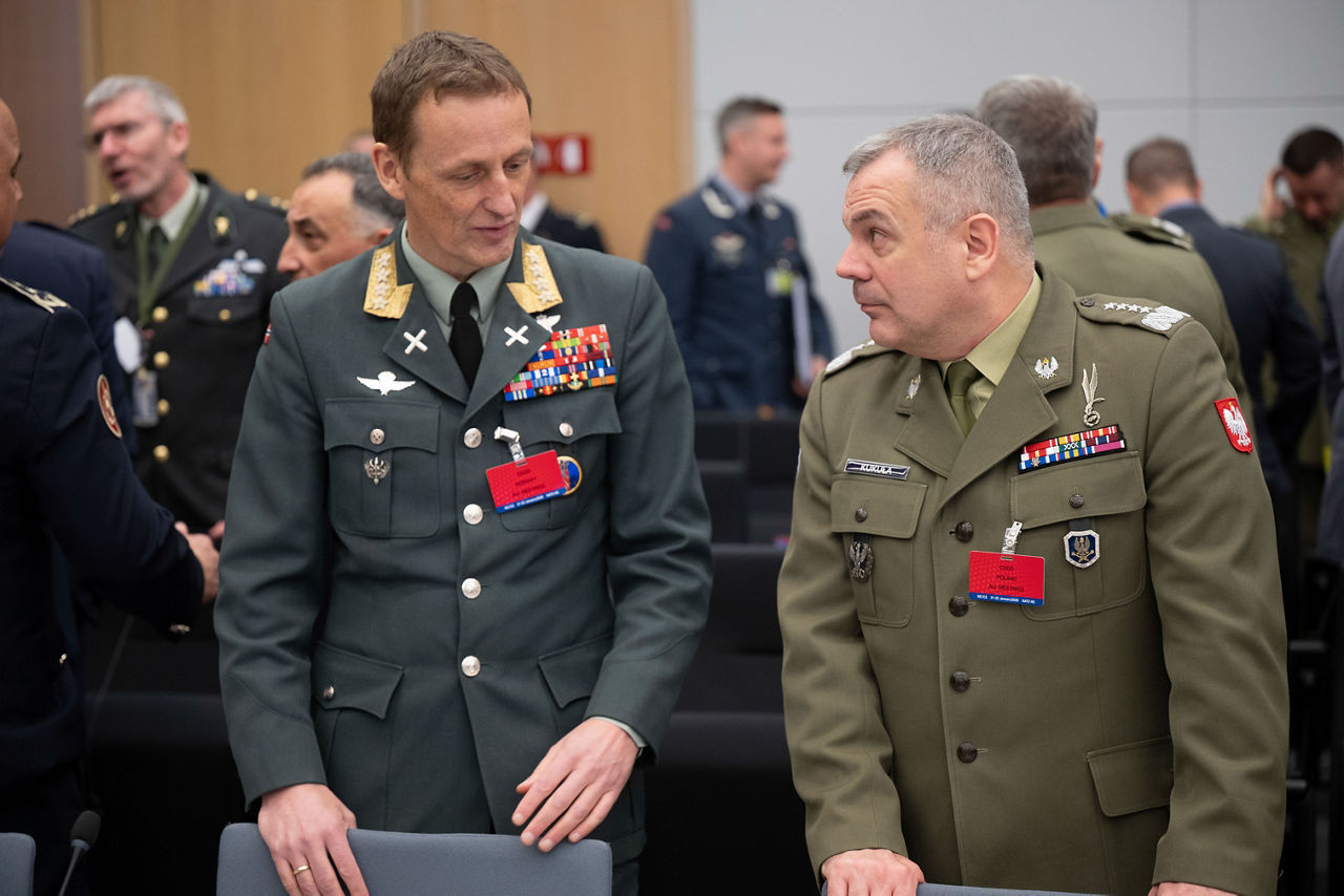 Left to Right - The Chief of Defence of Norway, General Eirik Kristoffersen, and the Chief of Defence of Poland, General Wiesław Kukuła