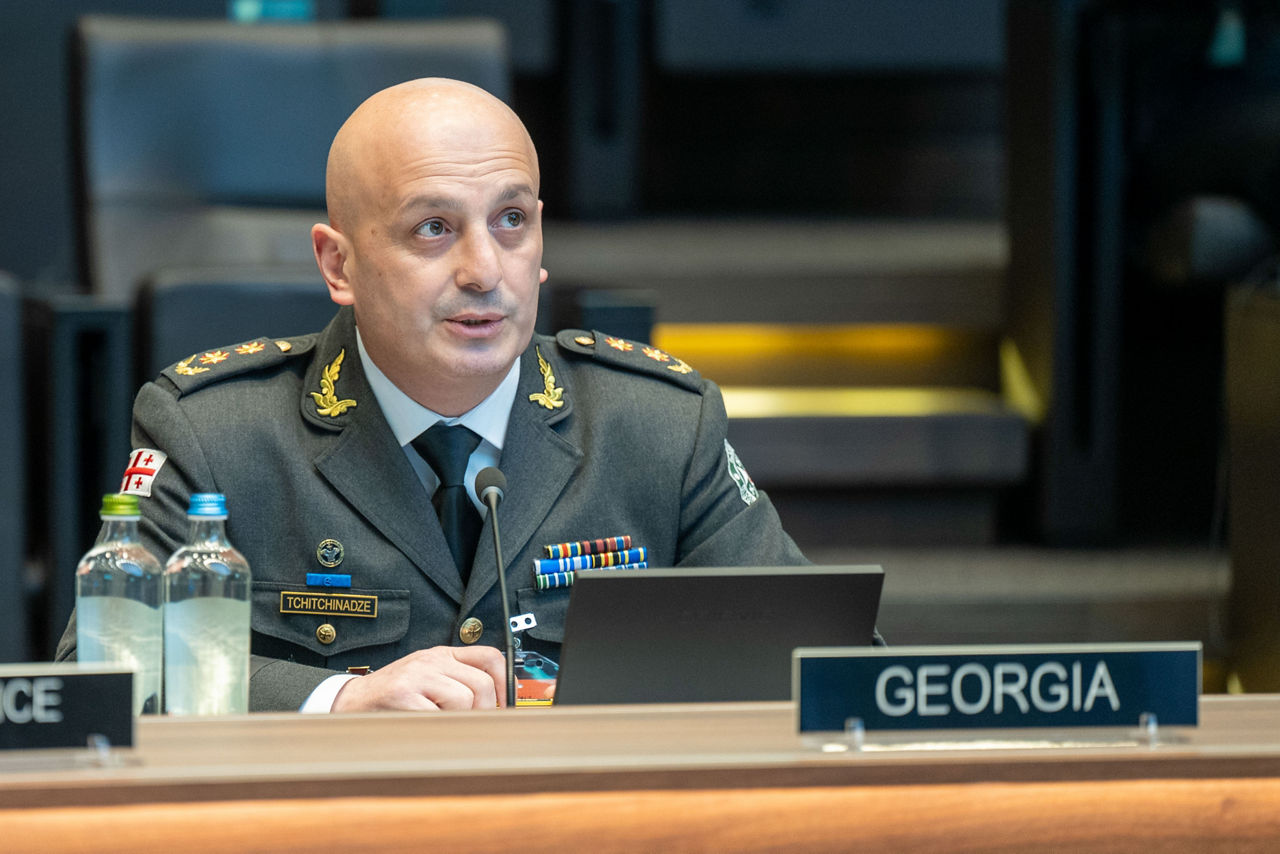 The Deputy Chief of the Defence Forces of Georgia, Major General Irakli Tchitchinadze
