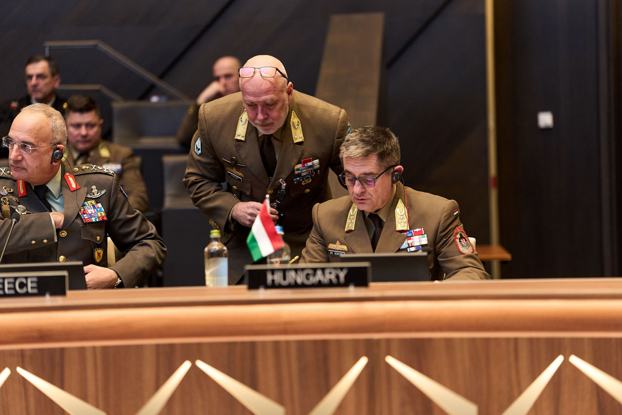 The Military Representative and the Chief of Defence of Hungary, Major General Tamás Sándor and General Gábor Böröndi