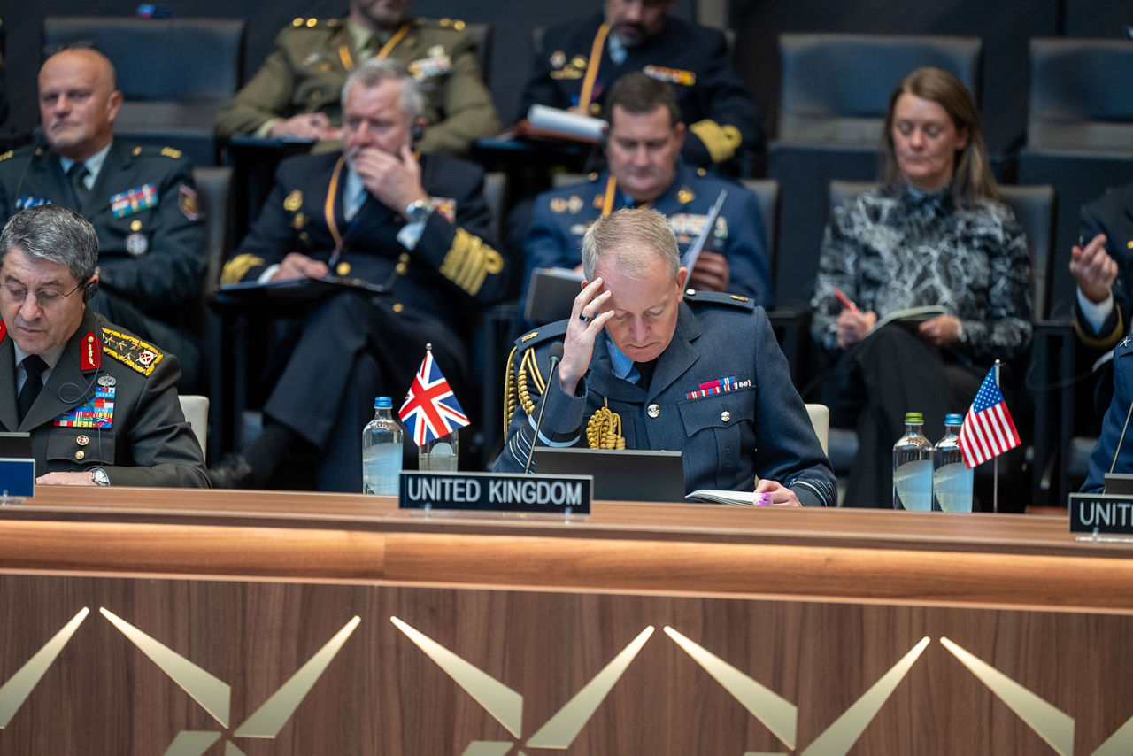 Left to Right - The Chief of Defence of Türkiye, General Selçuk Bayraktaroğlu, and the Chief of Defence of the United Kingdom, Air Chief Marshal Sir Richard Knighton