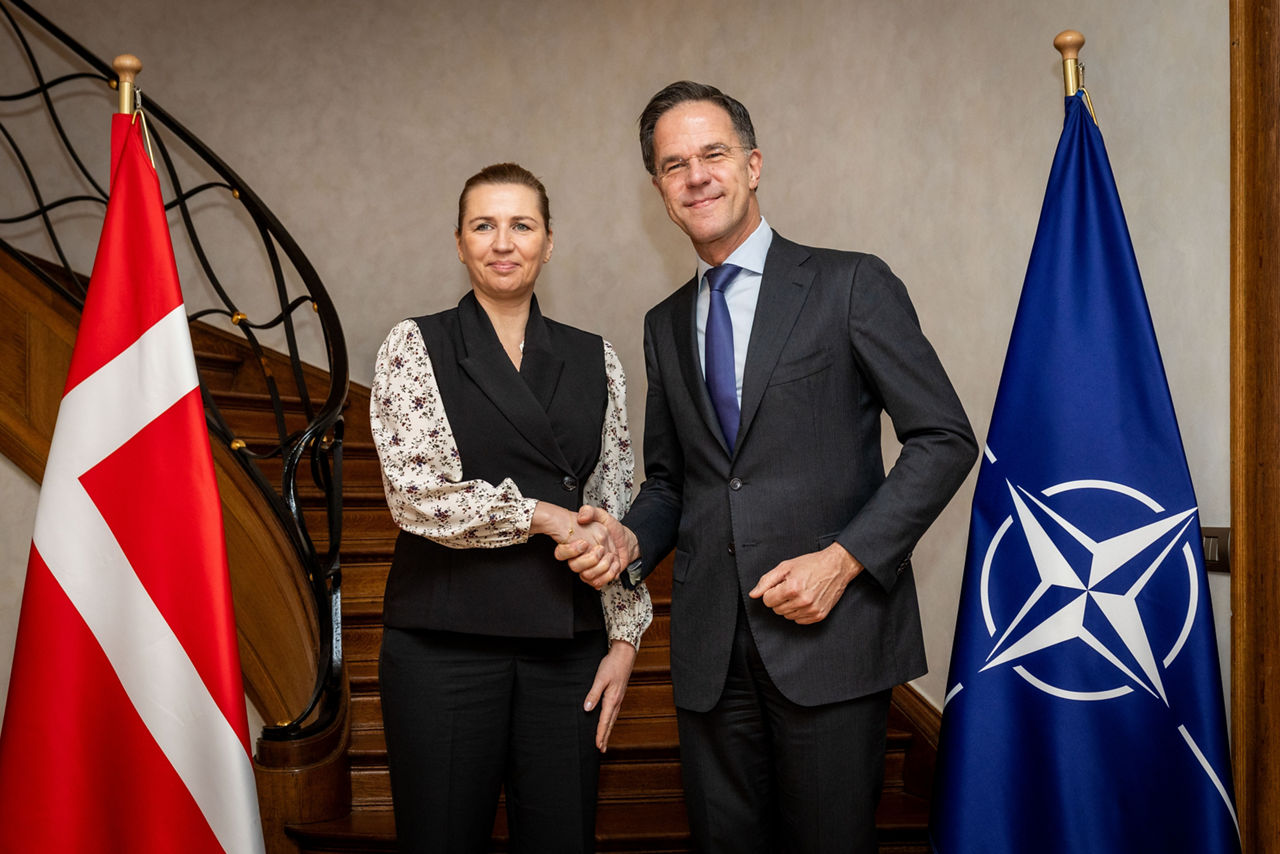 NATO Secretary General Mark Rutte meets with Mette Frederiksen, Prime Minister of Denmark
