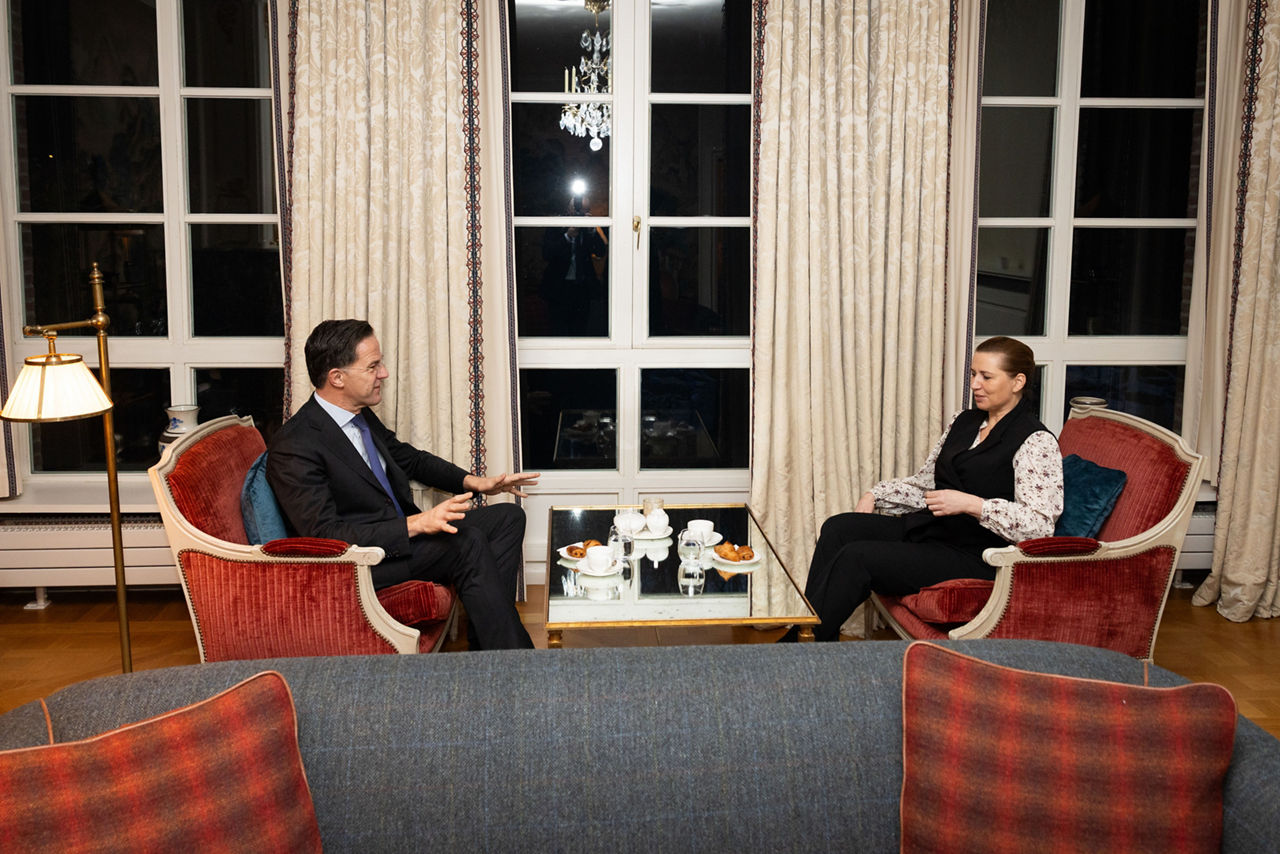 NATO Secretary General Mark Rutte meets with Mette Frederiksen, Prime Minister of Denmark