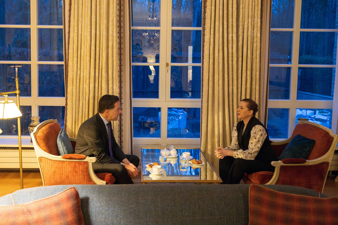 NATO Secretary General Mark Rutte meets with Mette Frederiksen, Prime Minister of Denmark