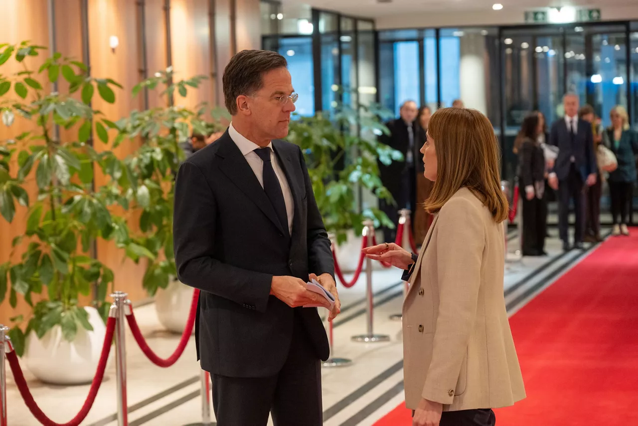 NATO Secretary General Mark Rutte meets with Roberta Metsola, President of the European Parliament 