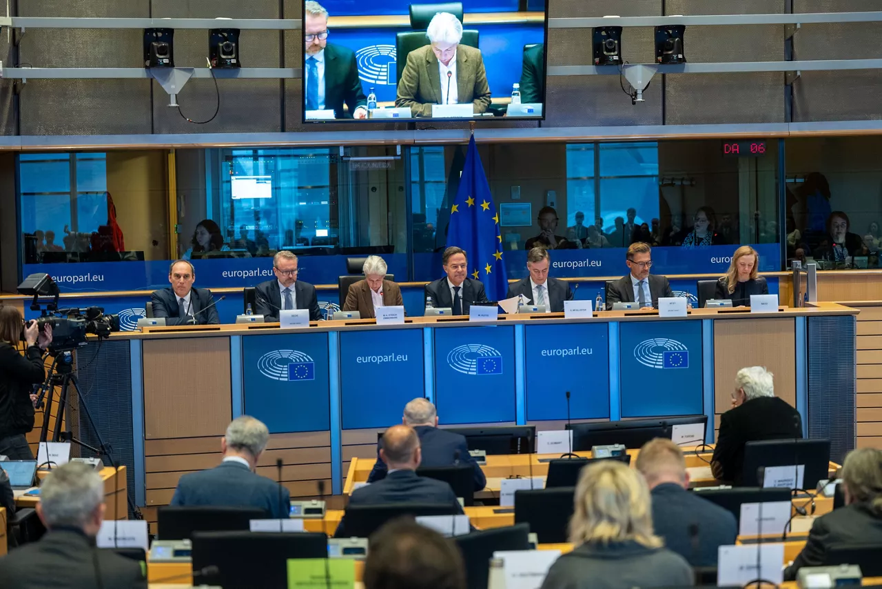 NATO Secretary General Mark Rutte addresses the European Parliament´s Committee on Foreign Affairs (AFET) and Committee on Security and Defence (SEDE) in Brussels