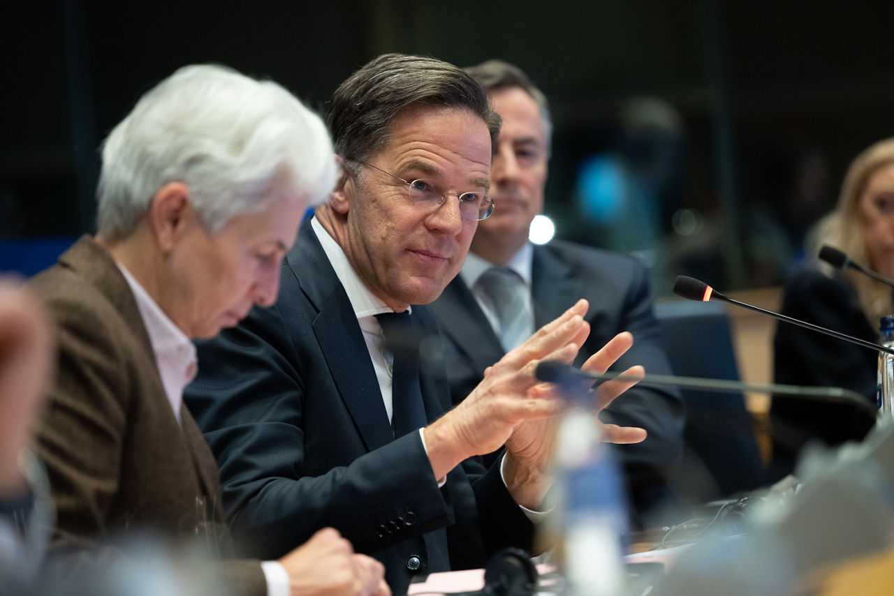 NATO Secretary General Mark Rutte addresses the European Parliament´s Committee on Foreign Affairs (AFET) and Committee on Security and Defence (SEDE) in Brussels