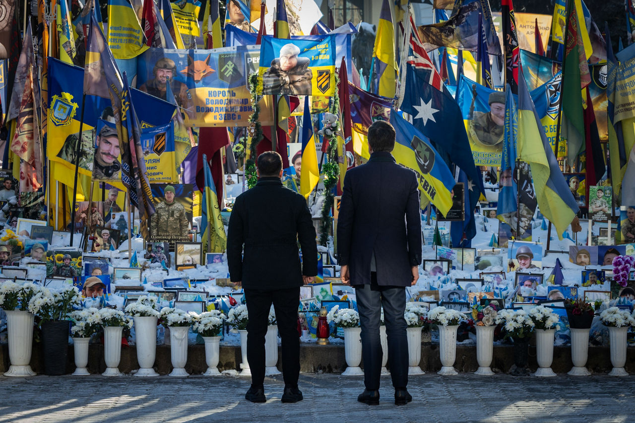 NATO Secretary General Mark Rutte with Volodymyr Zelenskyy, President of Ukraine