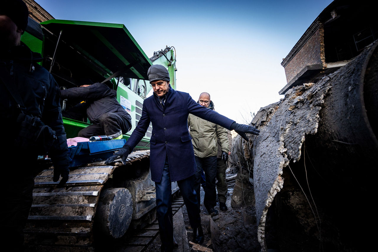 NATO Secretary General Mark Rutte visits a power plant in Ukraine