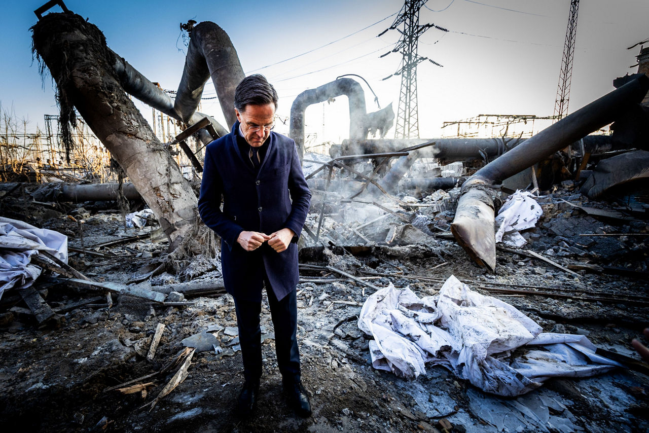 NATO Secretary General Mark Rutte visits a power plant in Ukraine