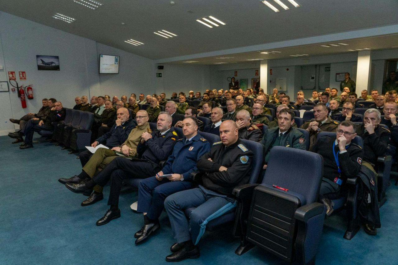 The NATO Military Committee during briefings in Torrejon, Spain