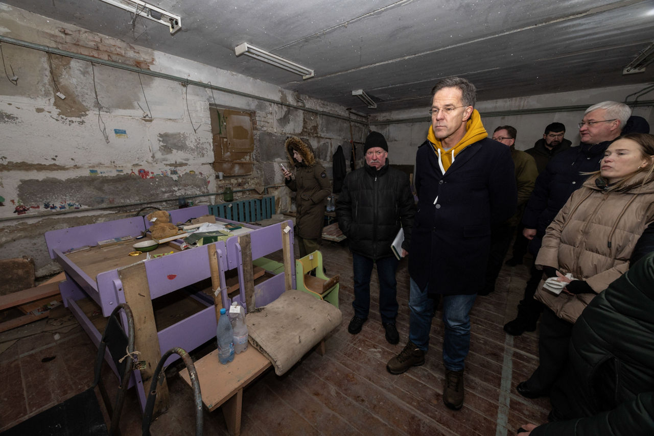 NATO Secretary General Mark Rutte visits Yahidne, a village in Ukraine that was occupied for 28 days (from 3 March to 31 March 2022) by Russian soldiers