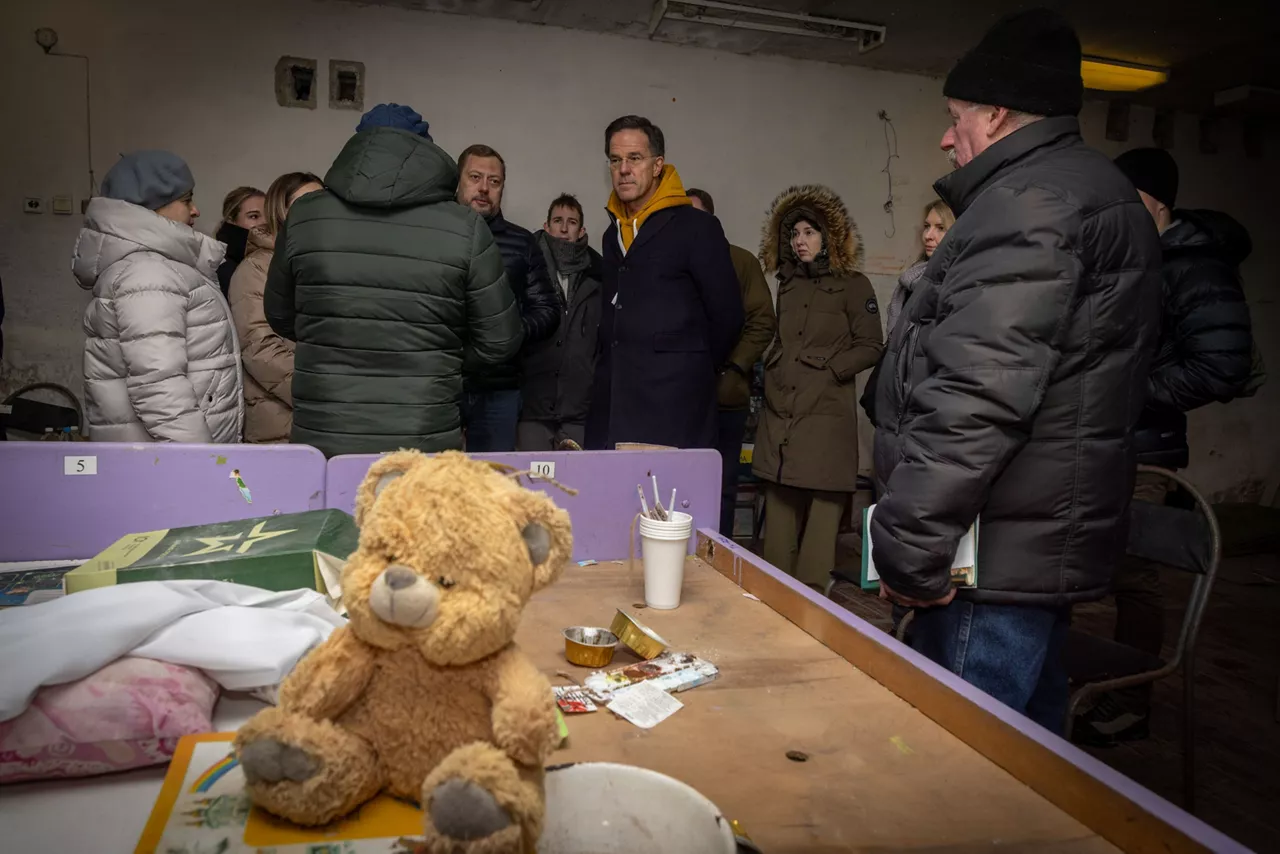 NATO Secretary General Mark Rutte visits Yahidne, a village in Ukraine that was occupied for 28 days (from 3 March to 31 March 2022) by Russian soldiers