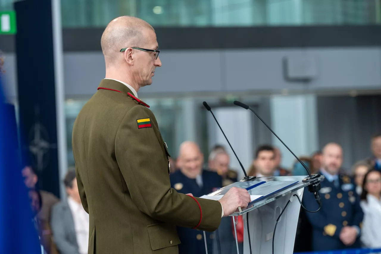 Director General of the NATO International Military Staff (IMS), Lieutenant General Remigijus Baltrėnas during the celebrations of the IMS 59th Anniversary