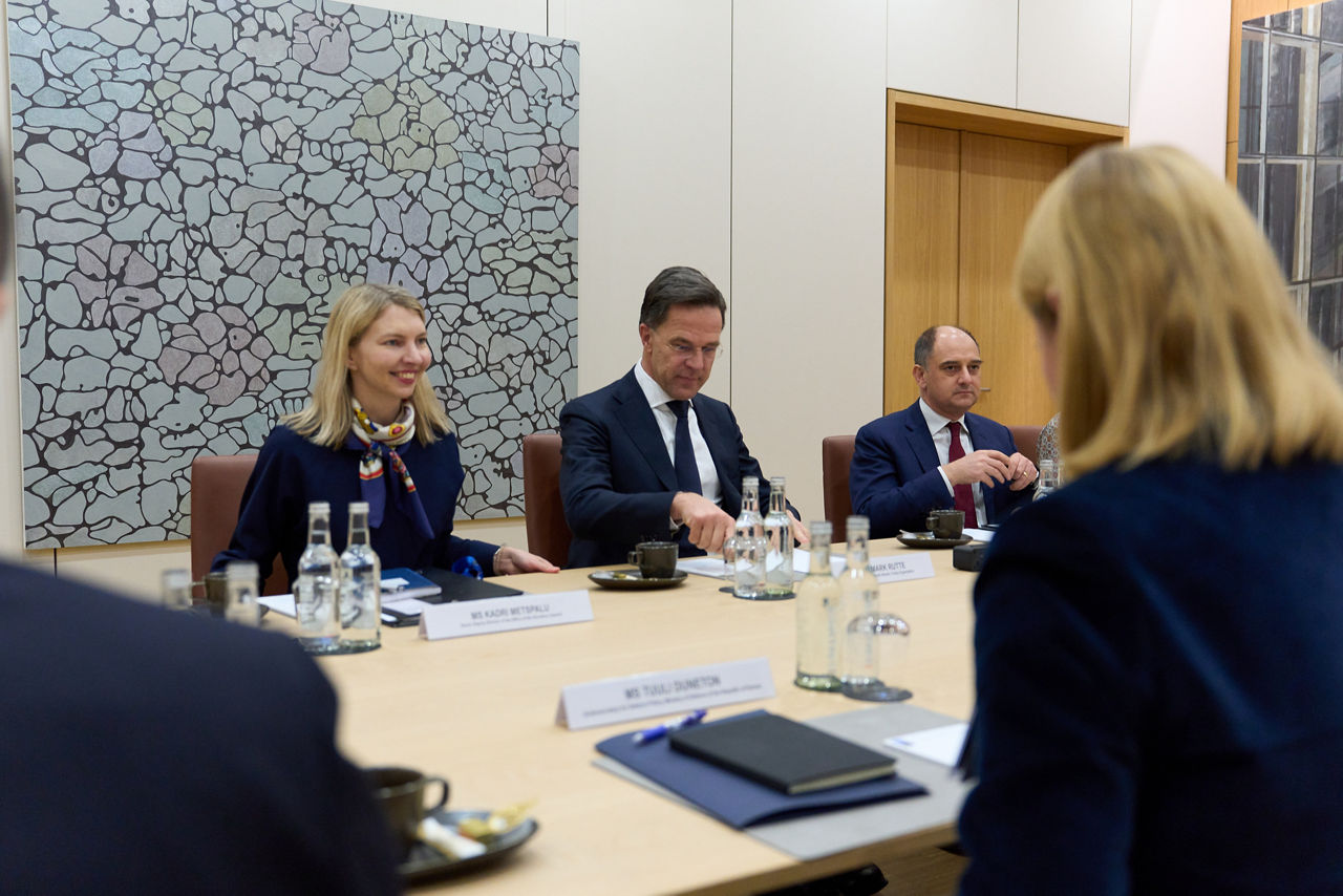 NATO Secretary General meets with Hanno Pevkur, Minister of Defence of Estonia, at NATO Headquarters in Brussels, Belgium