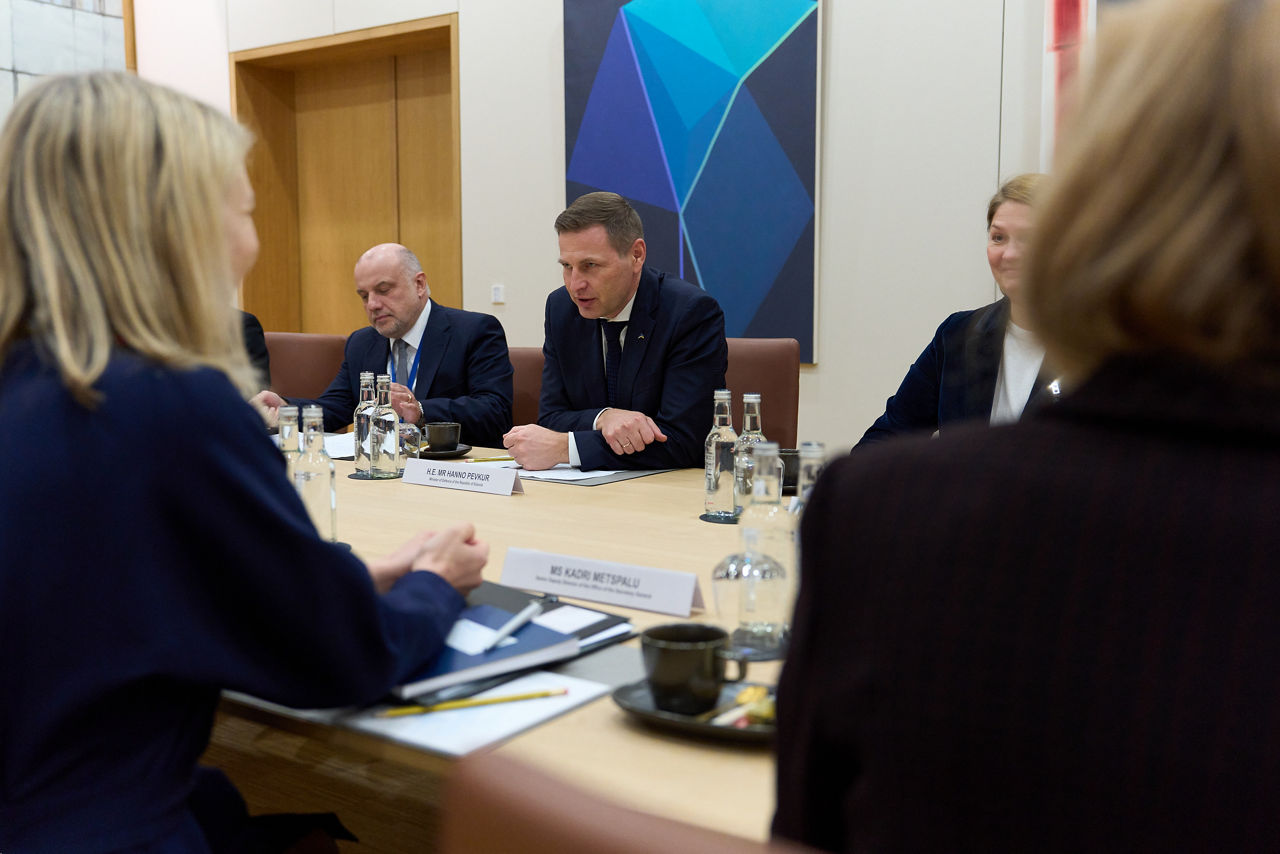 NATO Secretary General meets with Hanno Pevkur, Minister of Defence of Estonia, at NATO Headquarters in Brussels, Belgium