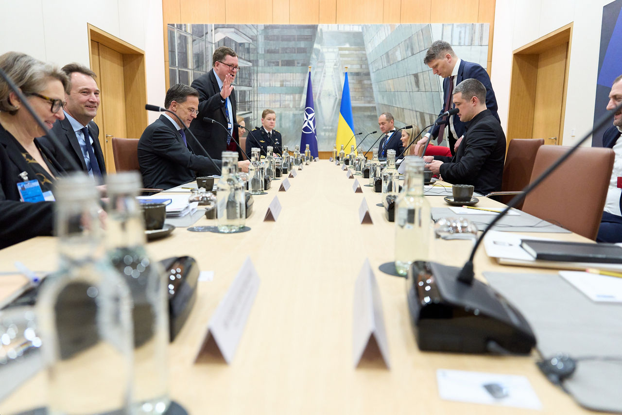 Bilateral meeting between NATO Secretary General Mark Rutte and the Minister of Defence of Ukraine, Mykhailo Fedorov