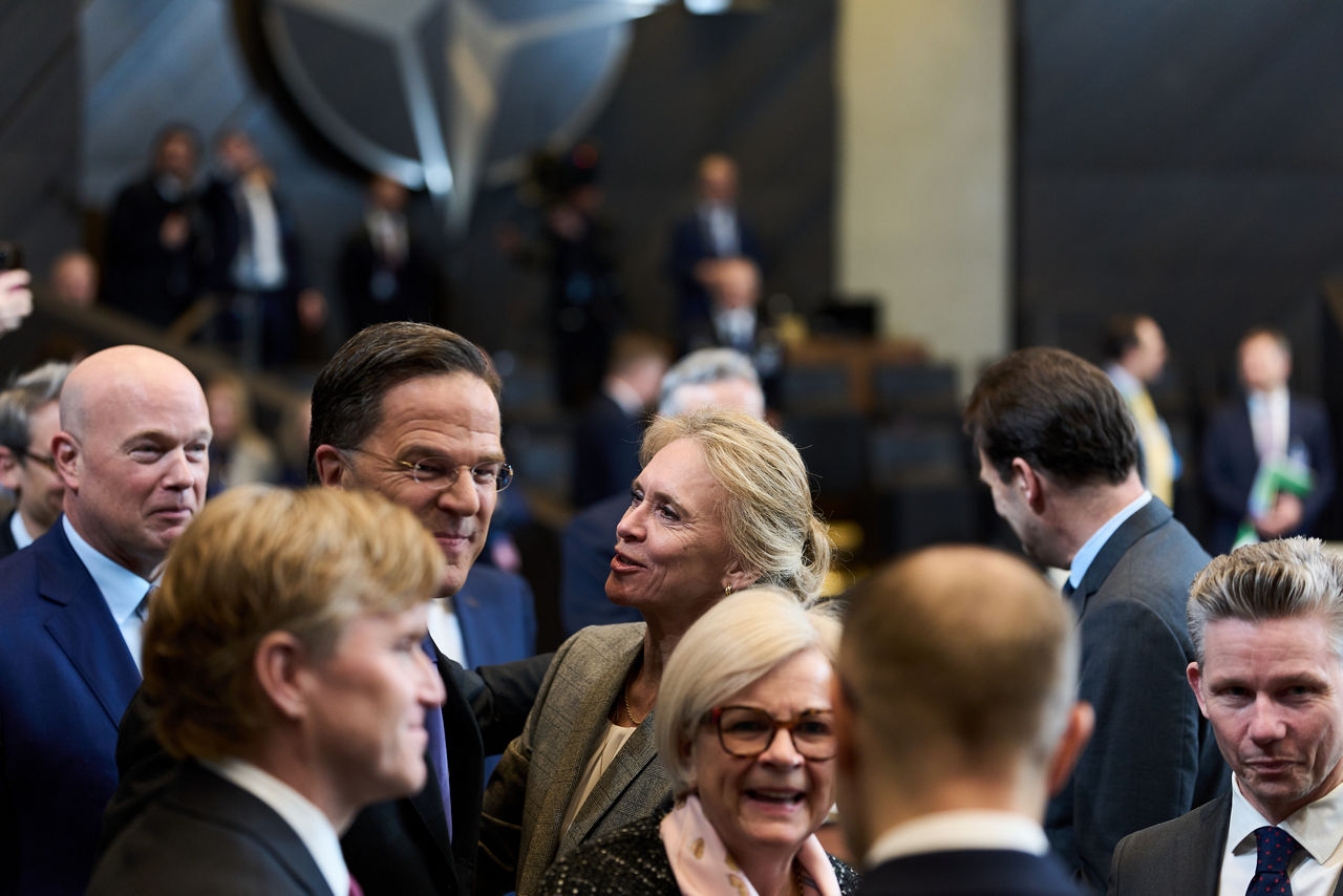 NATO Secretary General Mark Rutte and Þorgerður Katrín Gunnarsdóttir, Minister of Defence of Iceland