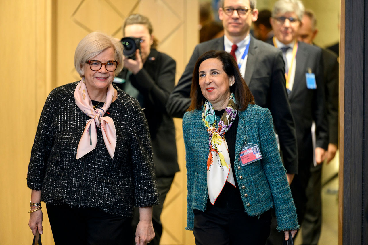 Catherine Vautrin (Minister of the Armed Forces, France) and Margarita Robles (Minister of Defence, Spain)