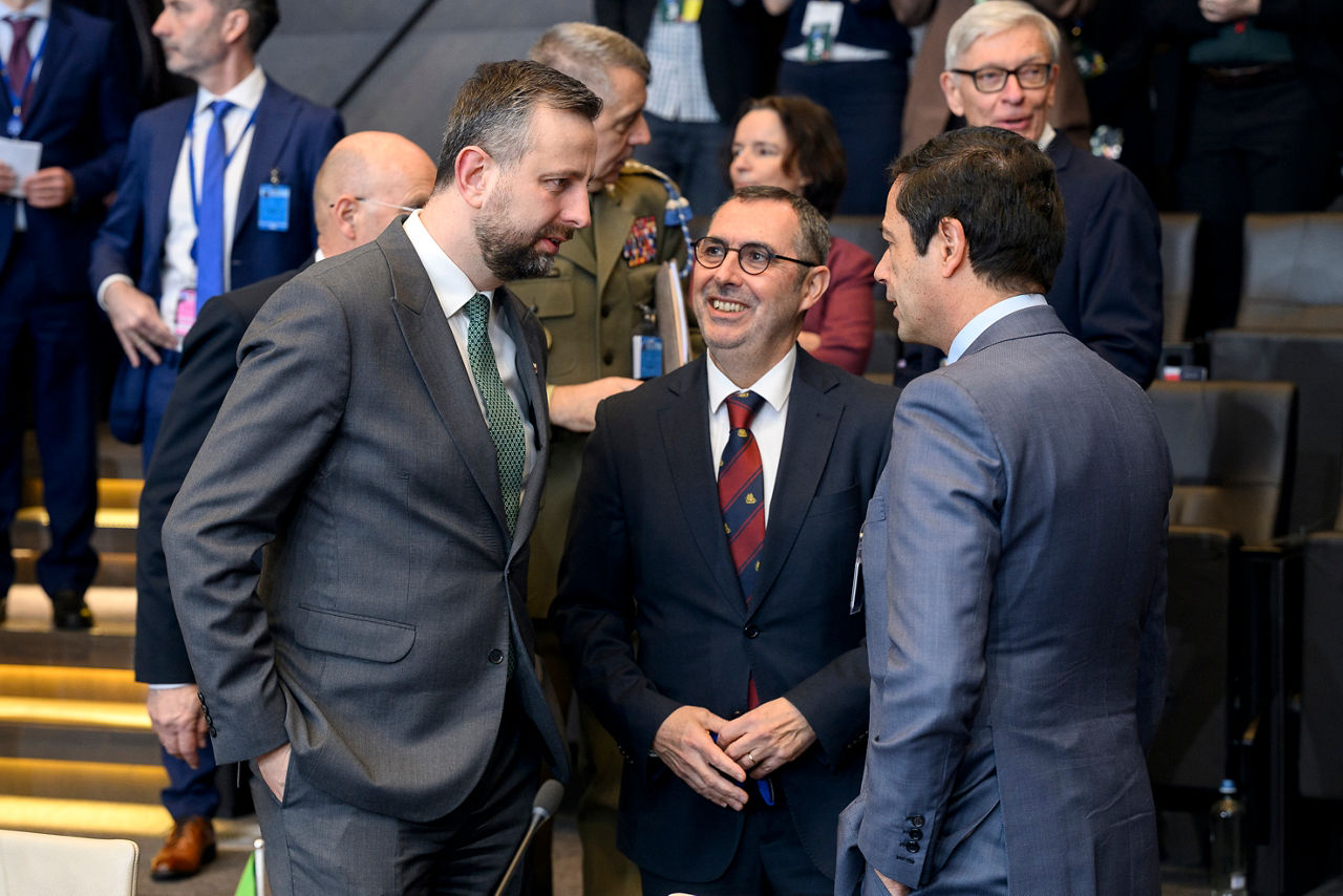 Władysław Kosiniak-Kamysz (Minister of Defence, Poland) and Paulo Vizeu Pinheiro (NATO Permanent Representative for Portugal)