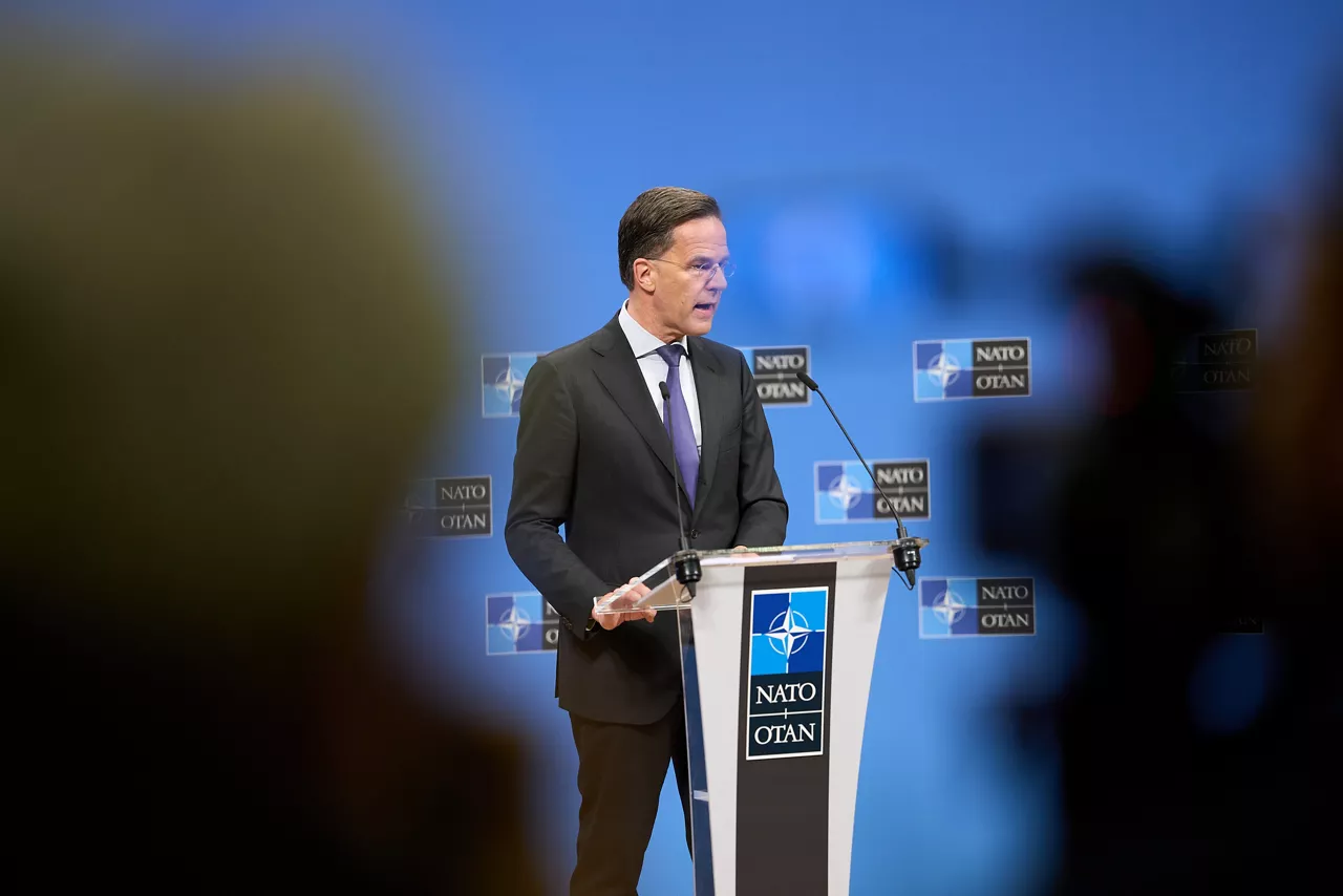 Press conference by NATO Secretary General Mark Rutte following the meeting of NATO Ministers of Defence on 12 February 2026 at NATO Headquarters in Brussels