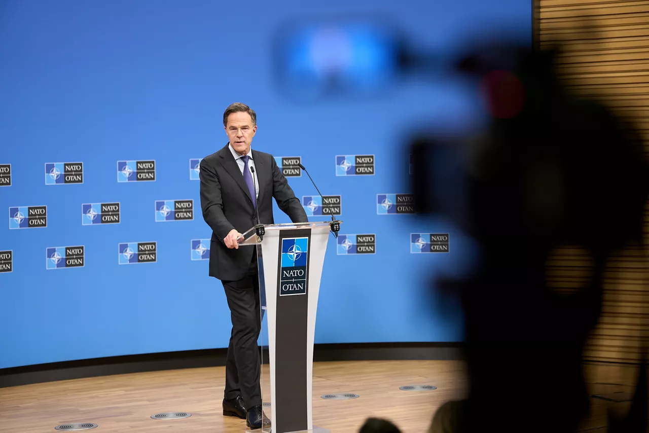 Press conference by NATO Secretary General Mark Rutte following the meeting of NATO Ministers of Defence on 12 February 2026 at NATO Headquarters in Brussels
