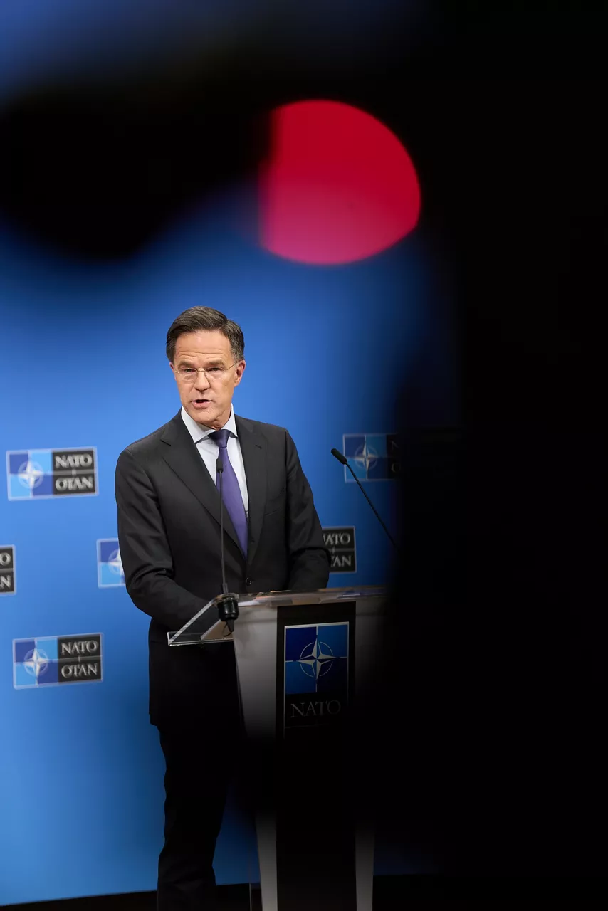 Press conference by NATO Secretary General Mark Rutte following the meeting of NATO Ministers of Defence on 12 February 2026 at NATO Headquarters in Brussels