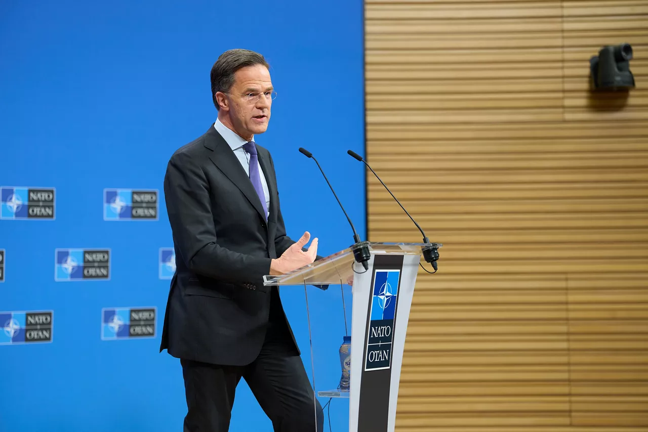 Press conference by NATO Secretary General Mark Rutte following the meeting of NATO Ministers of Defence on 12 February 2026 at NATO Headquarters in Brussels