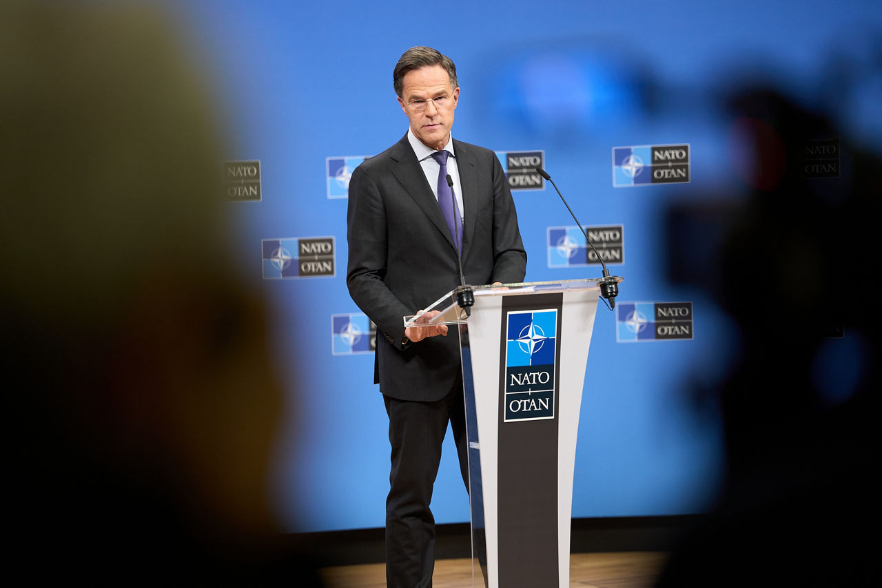 Press conference by NATO Secretary General Mark Rutte following the meeting of NATO Ministers of Defence on 12 February 2026 at NATO Headquarters in Brussels