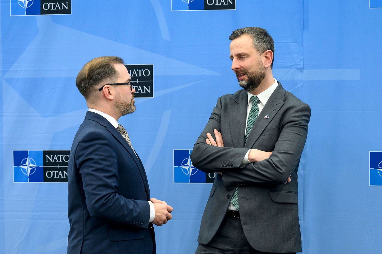 Robertas Kaunas (Minister of Defence, Lithuania) and Władysław Kosiniak-Kamysz (Minister of Defence, Poland)