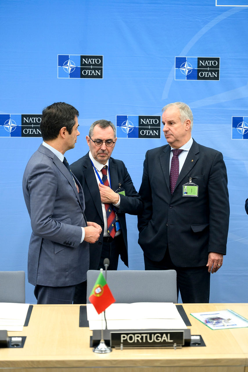 Left and centre: Nuno Torres (Deputy Minister for Defence Policy, Portugal) and Paulo Vizeu Pinheiro (NATO Permanent Representative for Portugal)