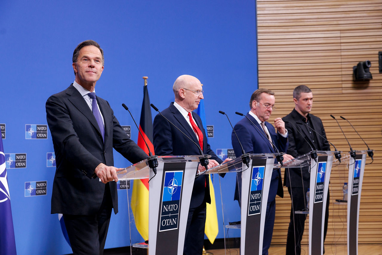 Press conference by the NATO Secretary General Mark Rutte, Secretary of Defence of the United Kingdom John Healey, Minister of Defence of Germany Boris Pistorius and the Minister of Defence of Ukraine Mykhailo Fedorov 