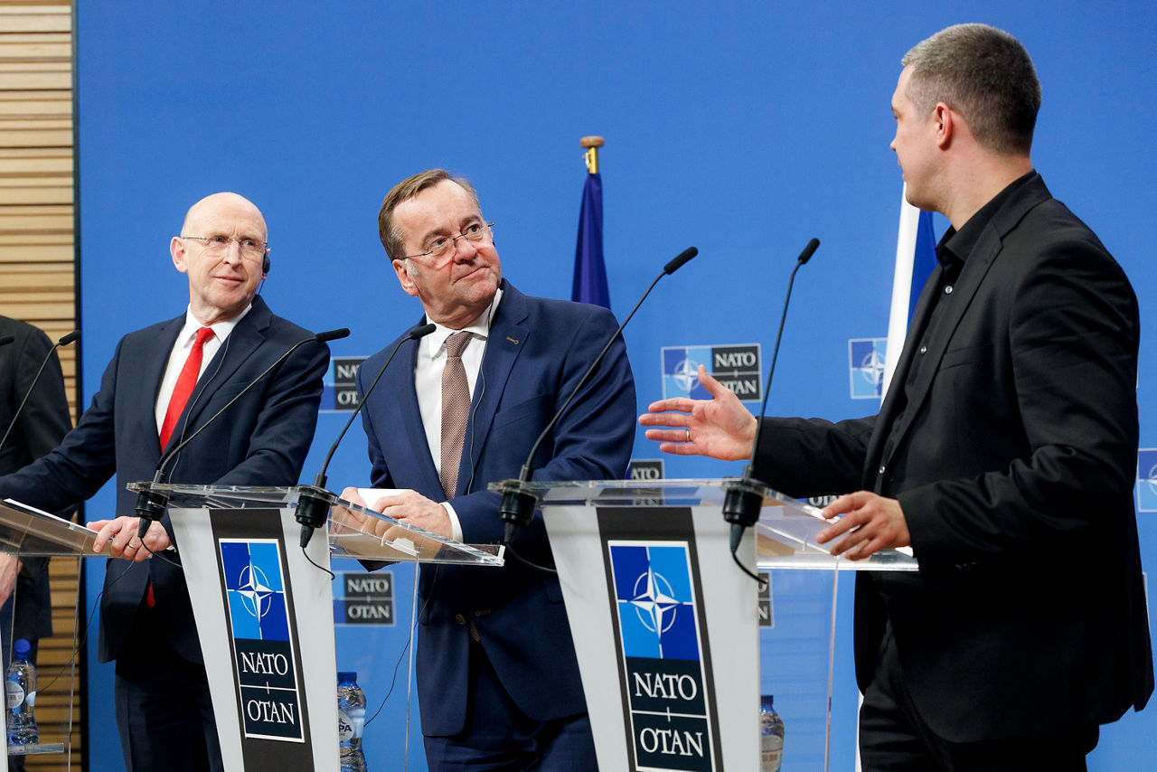 Press conference by the NATO Secretary General Mark Rutte, Secretary of Defence of the United Kingdom John Healey, Minister of Defence of Germany Boris Pistorius and the Minister of Defence of Ukraine Mykhailo Fedorov 