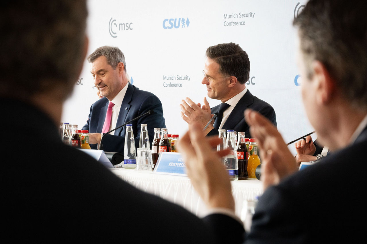 [from left to right] Markus Söder, Minister-President of Bavaria and NATO Secretary General Mark Rutte