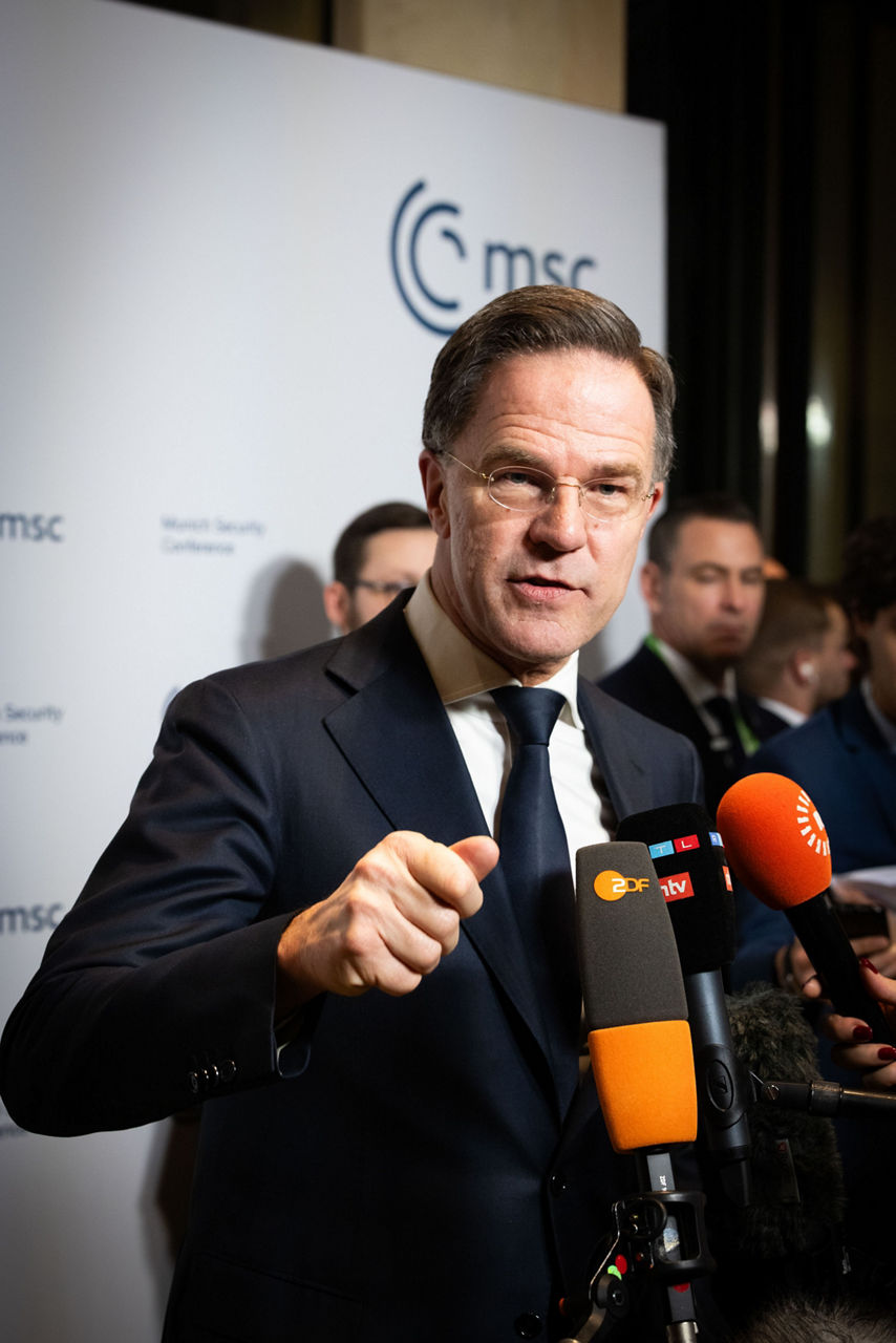 Doorstep by the NATO Secretary General Mark Rutte at the Munich Security Conference
