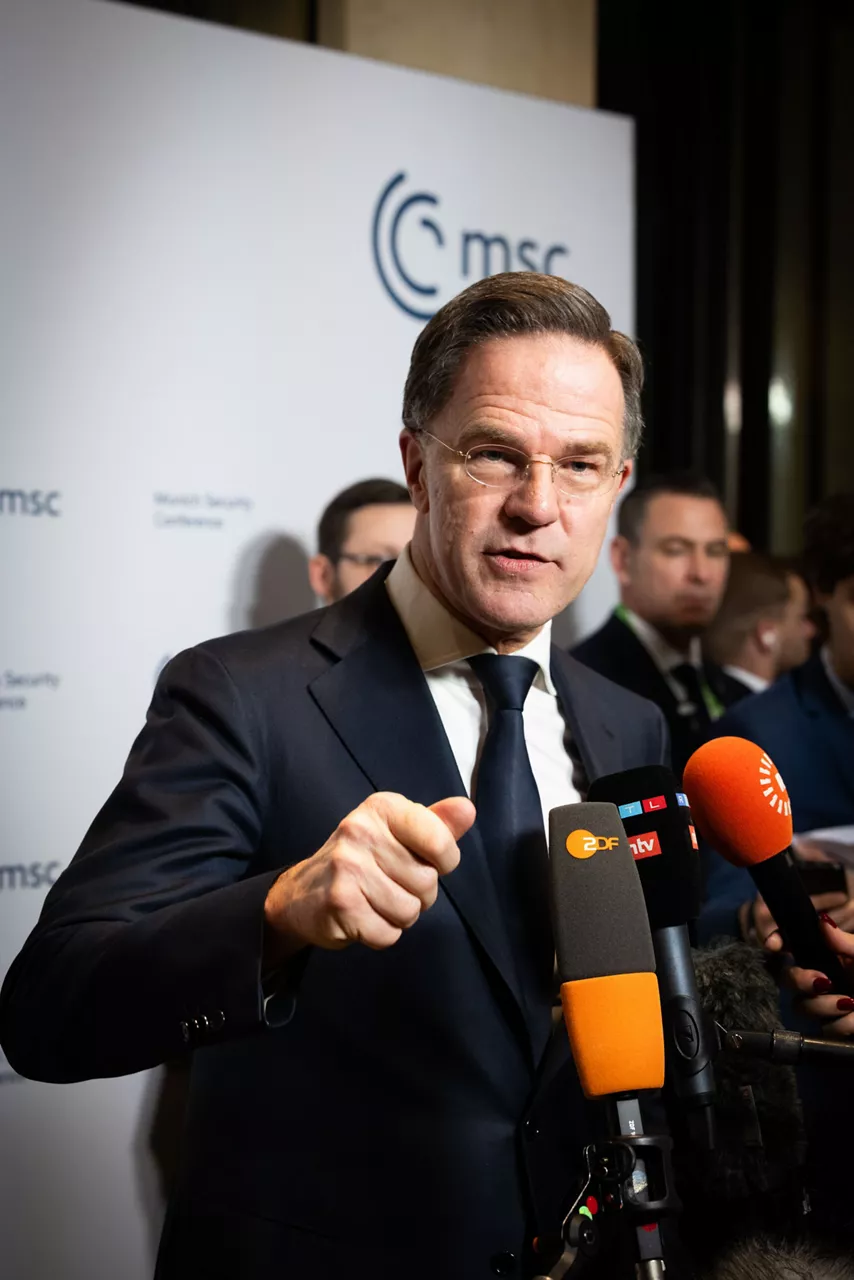 Doorstep by the NATO Secretary General Mark Rutte at the Munich Security Conference
