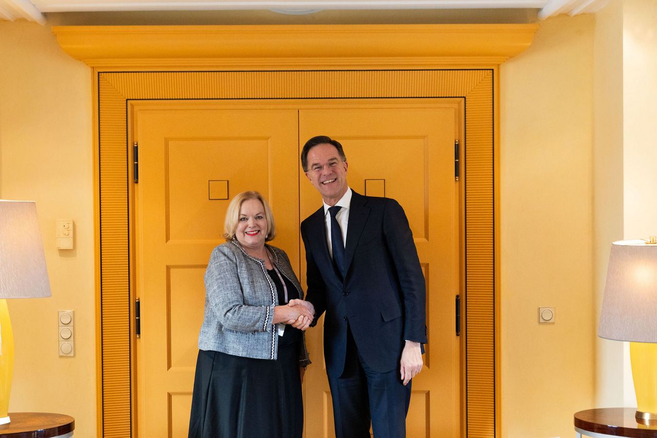 NATO Secretary General Mark Rutte meets with Judith Collins, Minister of Defence of New Zealand