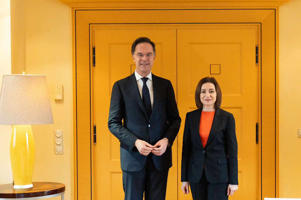 NATO Secretary General Mark Rutte meets with Maia Sandu, President of Moldova