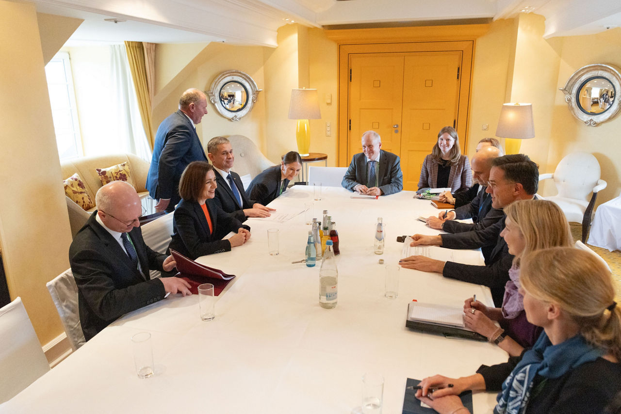 NATO Secretary General Mark Rutte meets with Maia Sandu, President of Moldova