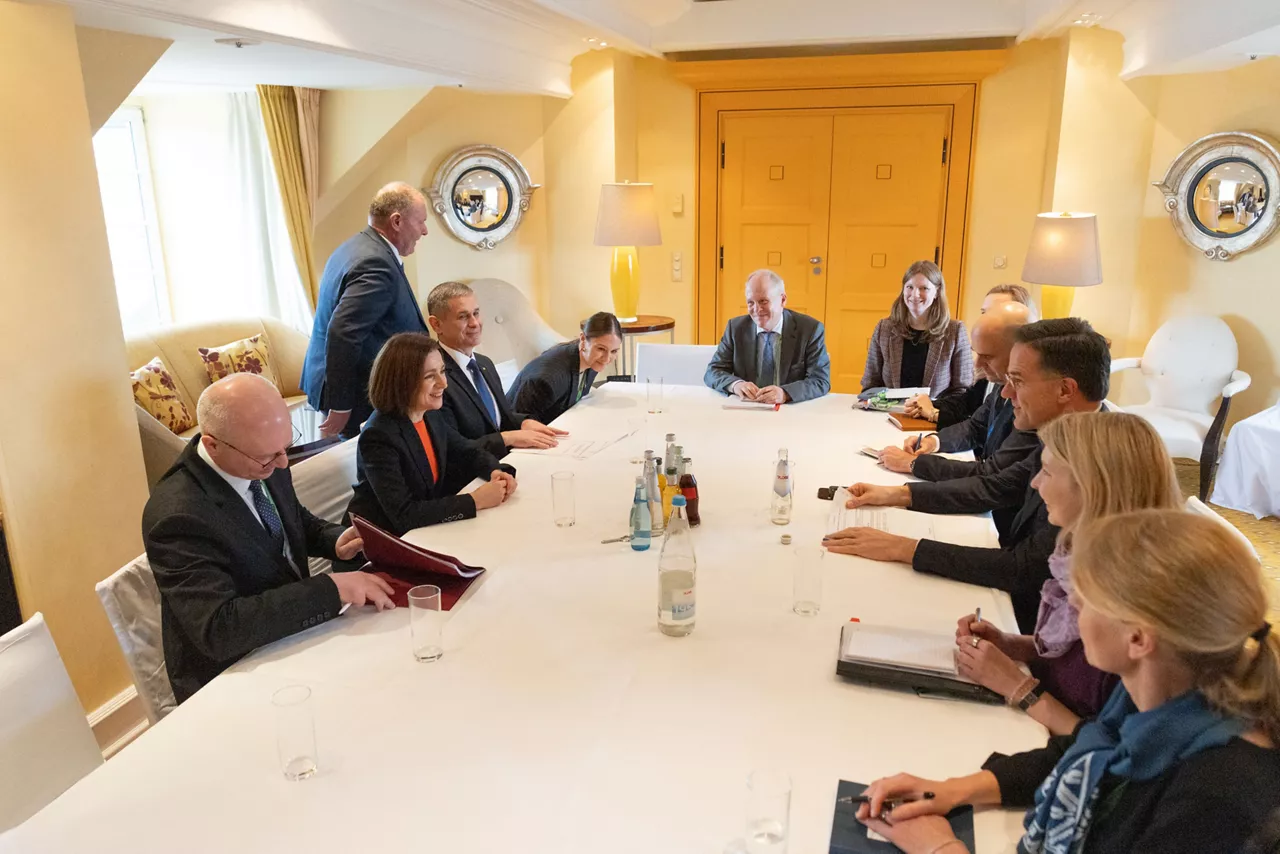 NATO Secretary General Mark Rutte meets with Maia Sandu, President of Moldova