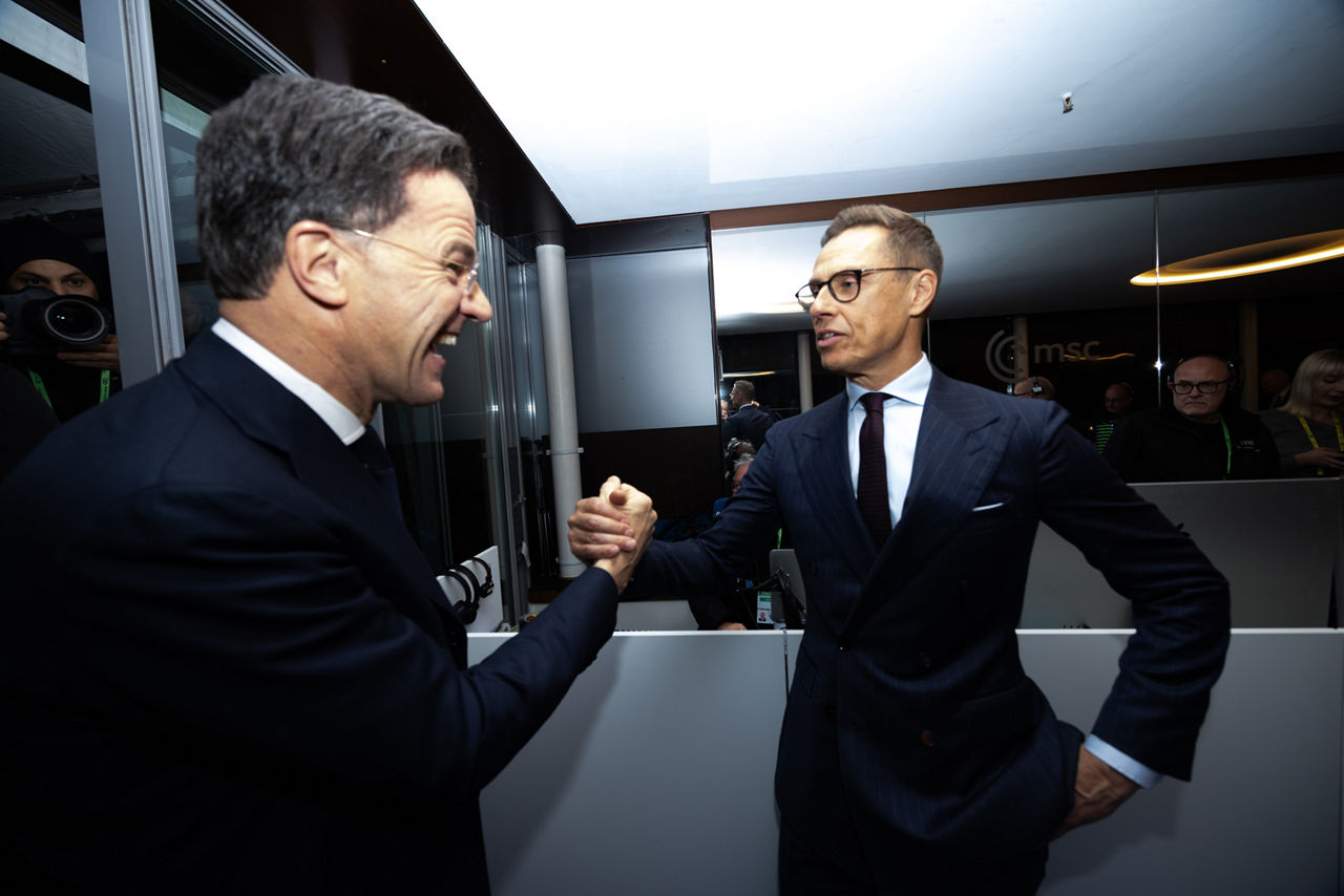 NATO Secretary General Mark Rutte and Alexander Stubb, President of Finland