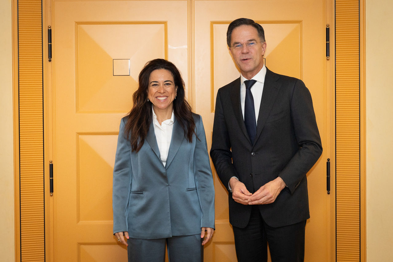 NATO Secretary General Mark Rutte meets with Lana Nusseibeh, Minister of Foreign Affairs of the United Arab Emirates