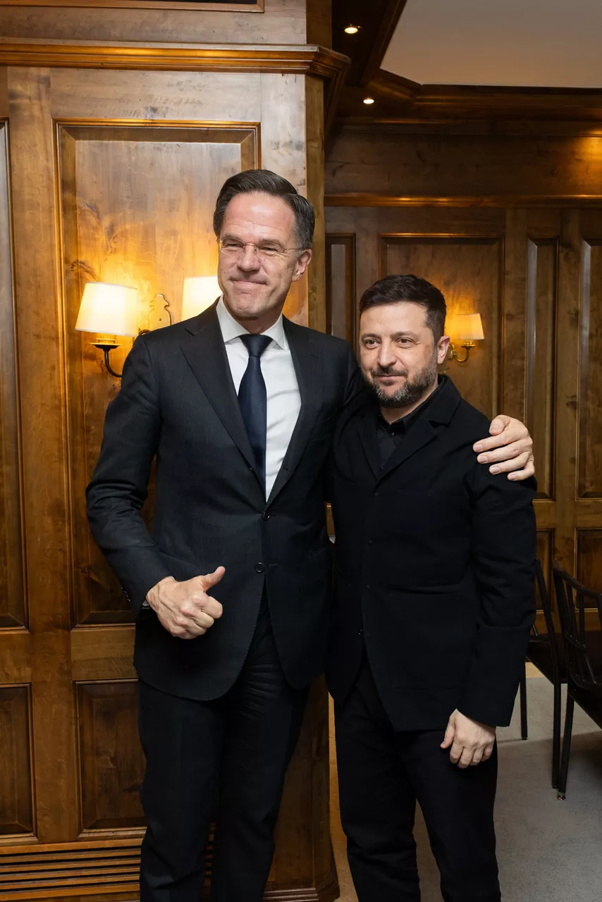 NATO Secretary General Mark Rutte meets with Volodymyr Zelenskyy, President of Ukraine, at the Munich Security Conference