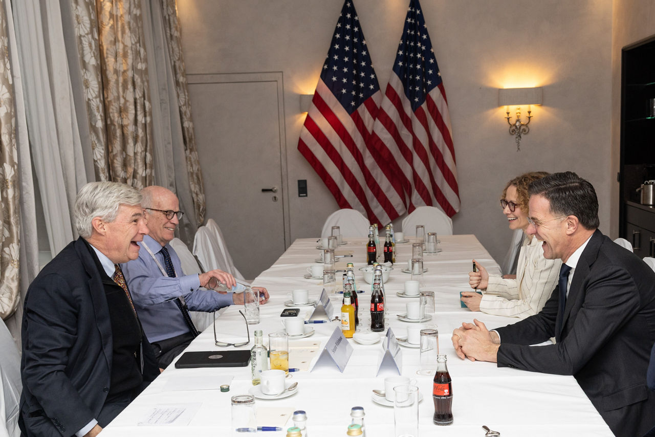 NATO Secretary General Mark Rutte and Deputy Secretary General Radmila Shekerinska meet with the United States congressional delegation of Senators