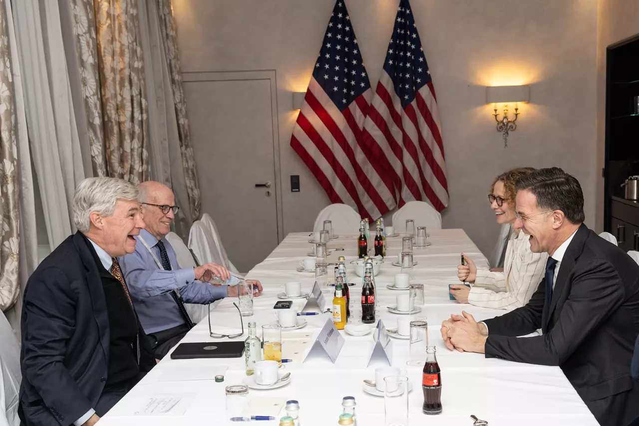 NATO Secretary General Mark Rutte and Deputy Secretary General Radmila Shekerinska meet with the United States congressional delegation of Senators