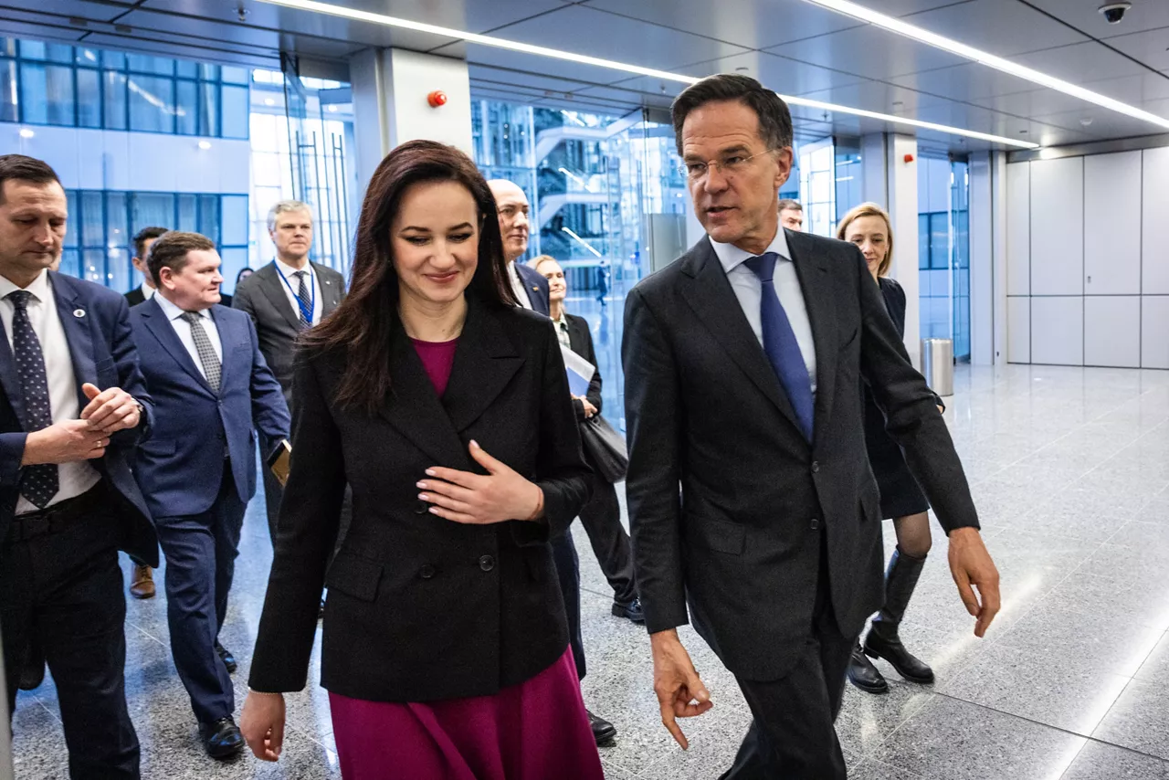NATO Secretary General Mark Rutte meets with the Prime Minister of Lithuania, Inga Ruginienė