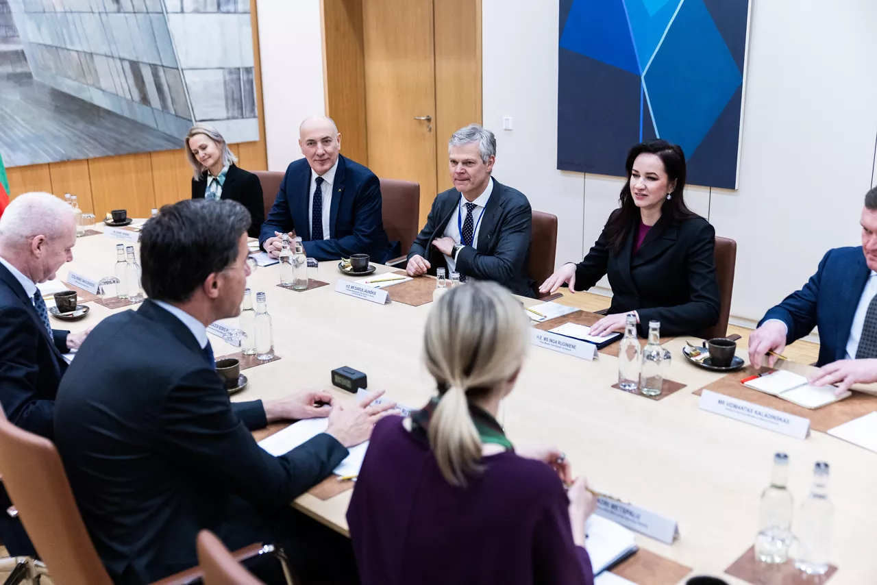 NATO Secretary General Mark Rutte meets with the Prime Minister of Lithuania, Inga Ruginienė