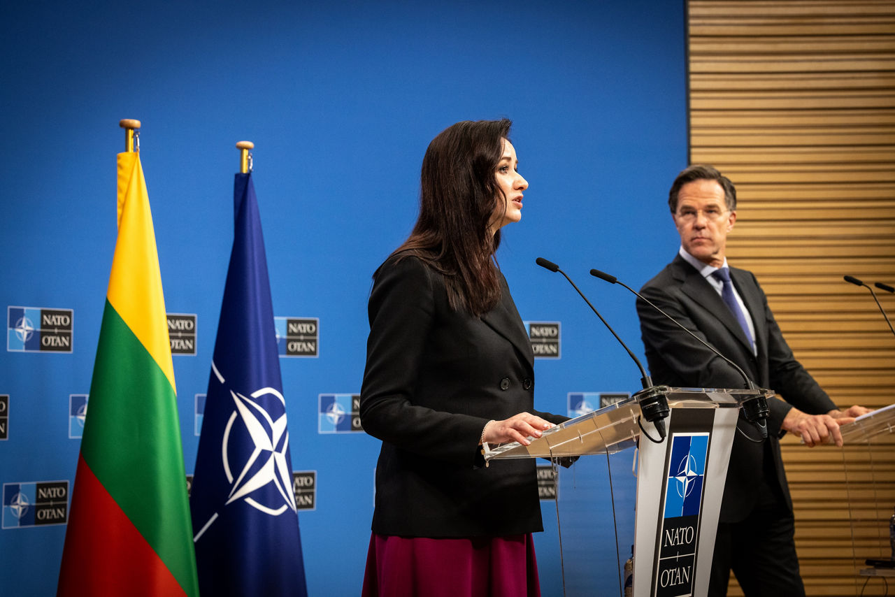 Joint press conference with NATO Secretary General Mark Rutte and the Prime Minister of Lithuania, Inga Ruginienė