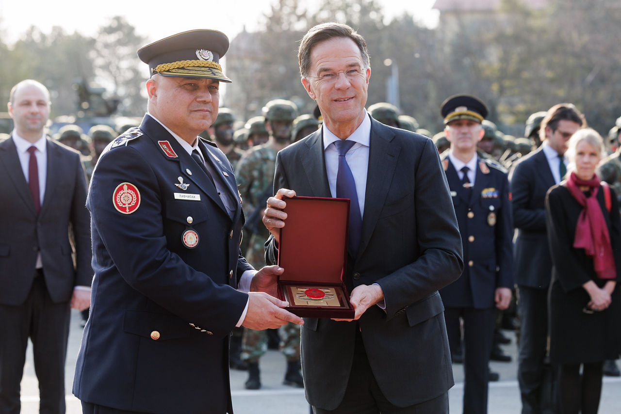 NATO Secretary General Mark Rutte visits Ilinden Baracks in Skopje